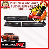 Isuzu Dmax 2021 to 2022 OEM Side Body Cladding / Body Moulding Dual Tone (Car Accessories) (made in 