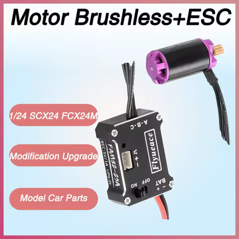 RC Crawler Model Car Brushless Motor ESC for 1/24 SCX24 FMS FCX24M Series Remote Control Car Modific