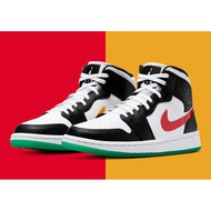 K League Nike Air Jordan 1 Mid Aj 1 Red Yellow Color Hook Skinny Color Women Bq 6472 - 063