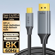 JH-Link USB C to DP Cable 8K 60HZ 4K 144Hz for Laptop Monitor Type C to Displayport High Refresh Rat