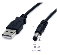 USB to DC Charging Charger Cable DC 3.5mm*1.1mm Power Cord for Cell Phone LED Light Speaker Router