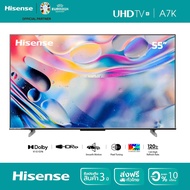 [New2023] Hisense TV ทีวี 55 นิ้ว รุ่น 55A7K Google TV 4K Ultra HD MEMC Atmos Hand-Free Voice Control Smart TV Netflix Youtube /DVB-T2 / USB2.0 / HDMI /AV