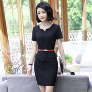 Business Dress Womens New New Arrival Elegant Beautician Jewelry Shop Short-Sleeved Work Clothes Hot