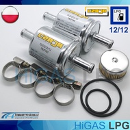 2 ชิ้น กรองแก๊ส LPG ซาจา 12x12 mm ( NEW 2020) + 1 ชิ้น ใส้หม้อต้ม Tomasetto (พร้อมโอริง) + เข็มขัดรัดท่อแก๊ส