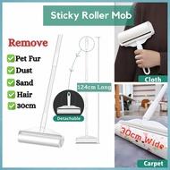 16/19/24/30cm Sticky Lint Roller Detachable Rod Pet Hair Roller Extra Sticky Lint Roller Refill