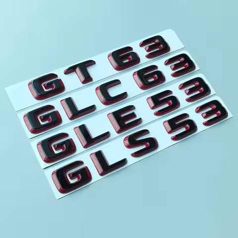 Layers Thicker Black Red for Mercedes Benz C63 E63 G63 GT63 S63L GLC63 GLE63 GLS63 CLS63 Car Emblem 