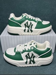 🎉全新有盒MLB Chunky Liner Basic紐約洋基隊 皮革 防滑透氣低幫 板鞋 男女同款 綠色