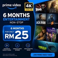 Amazon Prime Video 6 Months Subscription 4K Ultra HD. Free shipping voucher included. Order now.