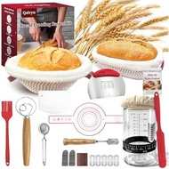 Sour Bread Baking Supplies, Oval Sour Bread Fermentation Set with Cotton Rope &   Round Bread Fermen