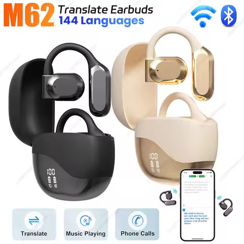 144 Languages Intelligent Translate Earbuds Bluetooth 5.4 AI Real Time Translation Earbuds Wireless 