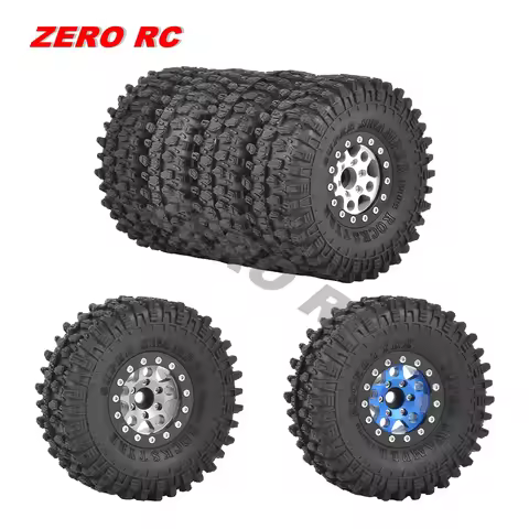 1.55" Rc Crawler Metal Beadlock Wheels Hub And Off Road Tires For 1/10 1/12 RC CAR WPL WLtoys AXIAL 