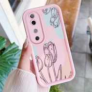 Case For VIVO V40 5G V40 Pro 5G T3 Ultra New Creative Simple Line Painting Phone Three-Color Silicon