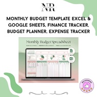 Monthly Budget Template Excel & Google Sheets, Finance Tracker, Budget Planner, Expense Tracker