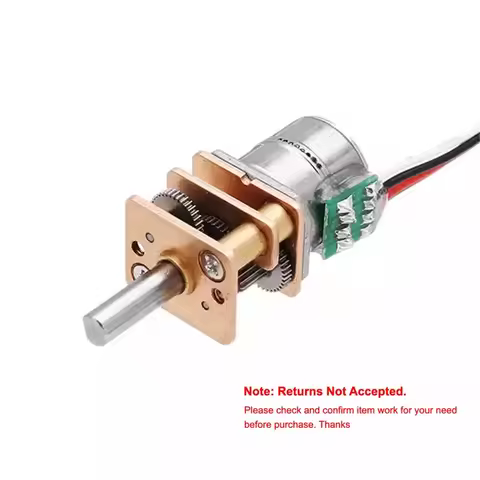 GM12-10 Step Motor Mini Full Metal Gearbox Gear Stepper Motor 2-phase 4-wire Reduction Ratio 20:1/ 5