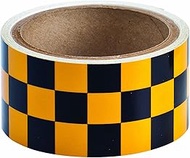 Brady 76321, Reflective Checks Tape," Height x 2" Width, Black and Yellow, Legend"(Black & Yellow Ch