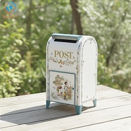 [Jzvphq] Mailbox with Legs Garden Style Iron Mailbox Vintage Vintage Themed Postbox for Homeowners, 