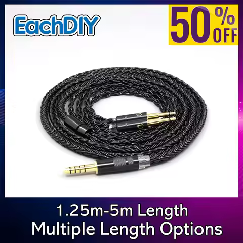 Black Silver Plated Braided 16 Core Earphone Cable For Sivga Phoenix SV021 Oriole PII Apollo Aiva He