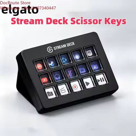 For Elgato Stream Deck Scissor Switch Keys Customizable Macro Pad USB C Workflow Controller for OBS 