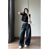 QCL1 loose pointed pocket jeans (6658)