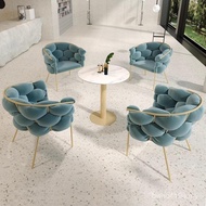 Business Chair Negotiation Four Nordic Milk Reception Sales Office Round Table Table Chair Office Te