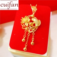 saudi gold necklace for women pawnable- gold necklace female lotus cat fish necklace