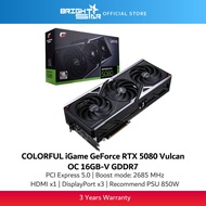 COLORFUL iGame GeForce RTX 5080 Vulcan OC 16GB-V GDDR7 Graphics Card