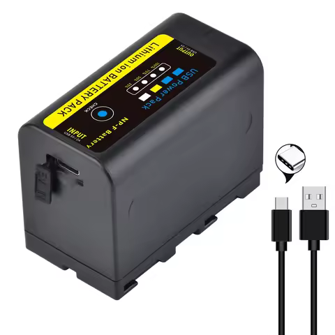 Batmax NP-F750 NP-F770 Battery with Built-in Type-C Fast Charge Port For Sony NP-F960 F970 CCD-RV100
