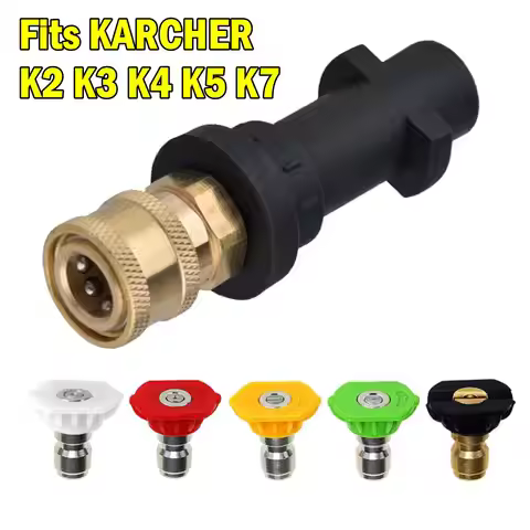 4000 PSI Karcher Adaptor To 1/4" Quick Connect With 5 Sprayer Nozzles For K2 K3 K4 K5 K7 High Pressu