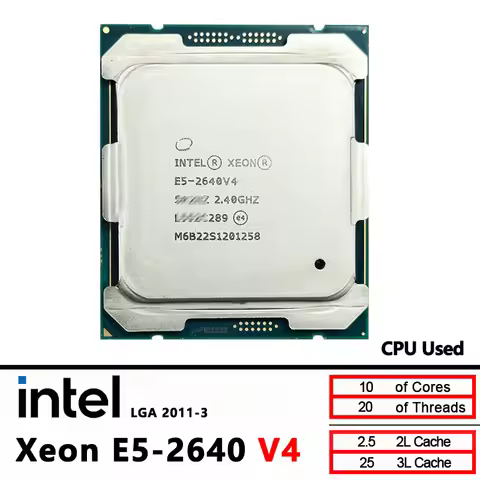 Intel Xeon E5-2640V4 E5-2640 v4 2.4 GHz Used 10 cores 25M 90W 14nm CPU processor LGA 2011-3