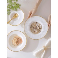 European Pasta Plate Drawing Phnom Penh Ceramic Tableware Straw Hat Plate Western Food Plate Soup Pl