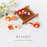 MISMEMO Cartoon Bear Party Hair Clip Cute Student Sweet French Fries Hair Clip