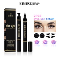 KIMUSE 2PCS/Set 3 Colors Double Head Waterproof Eyeliner Pen Cat Eye Winged Eye Eyeliner Cosmetic Se