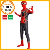 Bộ đồ người nhện kèm mũ cho bé trai trang phục Haloween hoá trang Siêu Nhân Người Nhện cho bé trai E