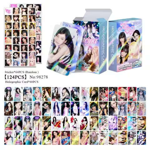 Latest model 2026 124Pcs Lomo Cards AESPA HD Photocards Kpop Idol Photo Cards Fans Collection Gift P