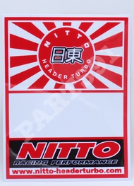 สติ้กเกอร์ติดกระจกรถยนต์ NITTO RACING PERFORMANCE ขนาดใหญ่ 1แผ่น สติ๊กเกอร์นิตโตะ สติ๊กเกอร์ นิตโตะ