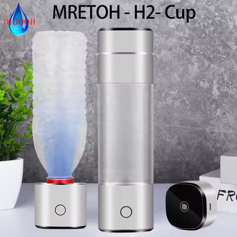 Hydrogen Water Generator Bottle Low Frequency 7.8Hz MRETOH H2 Miracle Cup 5000ppb Anti Aging Chargea