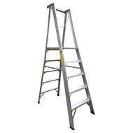 [Free delivery] ALUMINIUM PLATFORM STEP LADDER WITH CHAIN GUARD RAIL [3 to 12 STEP]