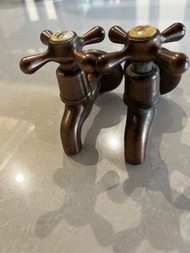 古銅色 紅古銅十字柄水龍頭
