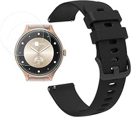for Fitpolo Smart Watches DR06 Accessories, Quick Release Watch Band with [3 Pack] Screen Protector 