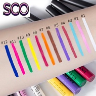 SCO Women 12 Colors Matte Waterproof Liquid Eyeliner Set Smudgeproof Long Lasting Cosmetic