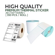 [HIGH QUALITY] 350pcs Roll Thermal Sticker A6 Paper Roll Fold Stack Airway Bill Sticker Label AWB Co
