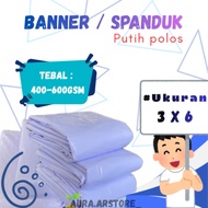 BANNER/ BANNER (white plain) Size 3 x 6