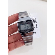 Casio A700W-1 Silver Grey square digital watch vintage