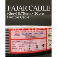 Flexible Cable 0.75mm x 3c (Pure Copper) 90 Meter