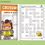 【FKSG】 Math Workbook For Kids Ages 5-8 Math:Math Crossword Puzzles Addition And Subtraction Workbook