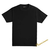RIANS (PREMIUM) Round Neck SHORT SLEEVE T-Shirt 190gsm - BLACK [READY STOCK]