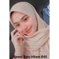 TUDUNG BAWAL BATU TABUR HITAM. BAWAL B45 MANIK HITAM MUDAH BENTUK