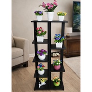 Minimalist Home Decoration Flower Pot Decorative Wooden Shelf 115 cm High Black Multipurpose {shopee