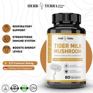 [SG] Tiger Milk Mushroom 虎乳芝 | 80 Capsules | (Lignosus Rhino)  | Lung Respiratory Immune & Asthma Su