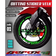 Rim sticker, rim list, cutting sticker rim yamaha AEROX
